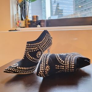 ♻️ Scene Silver Studded Rocker Punk Ankle Booties